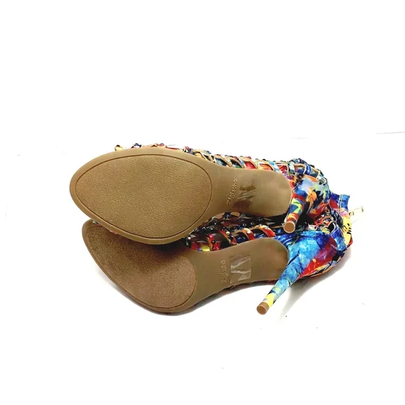 Zigi Soho Womens 8.5M Duran Rhinestone Cage Peep Toe Heels Multi-color NEW - Picture 6 of 10